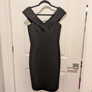 Reiss Black Off-Shoulder Dress